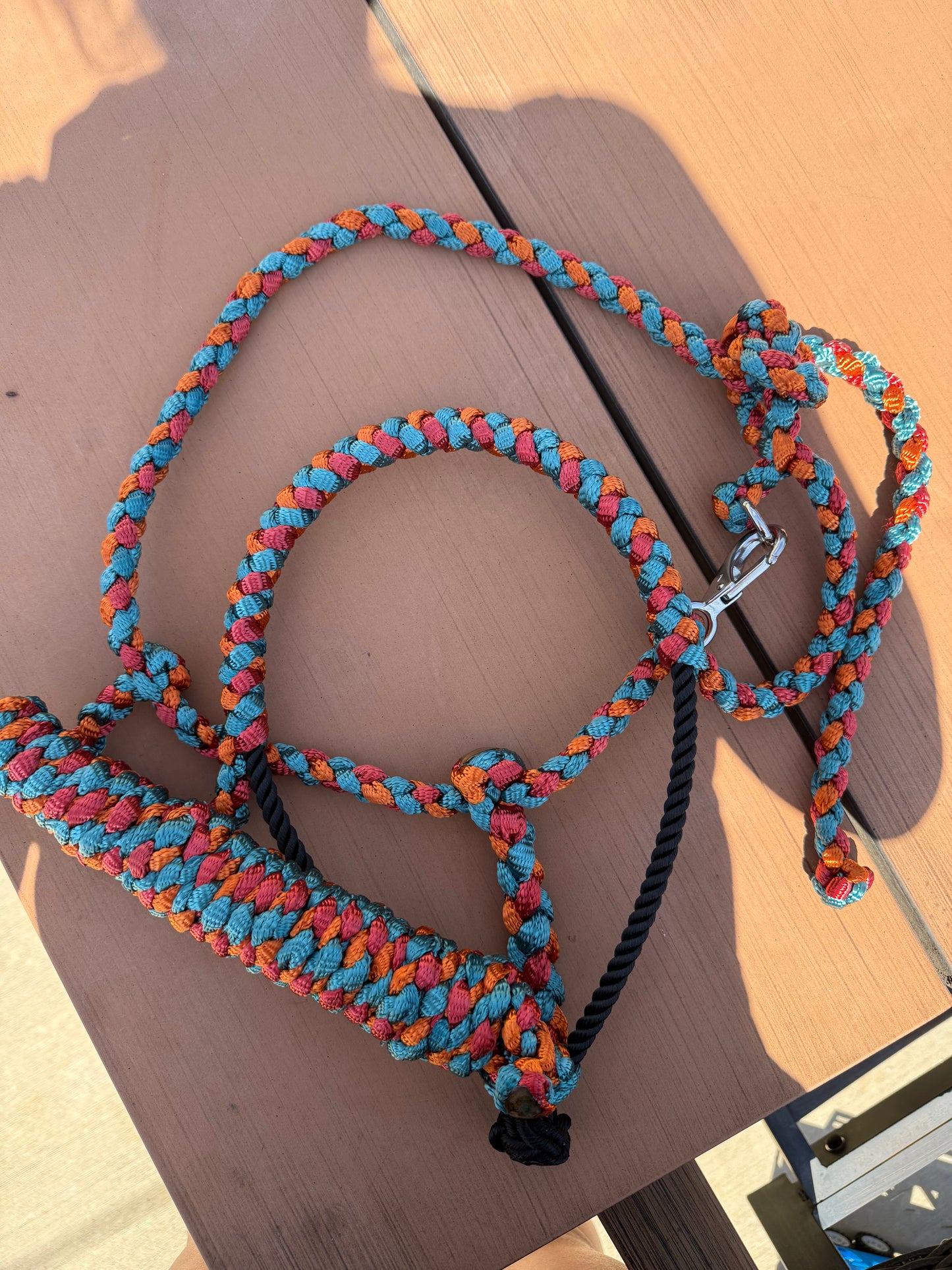 Lariat Mule Tape Halter + Lead (braided nose)