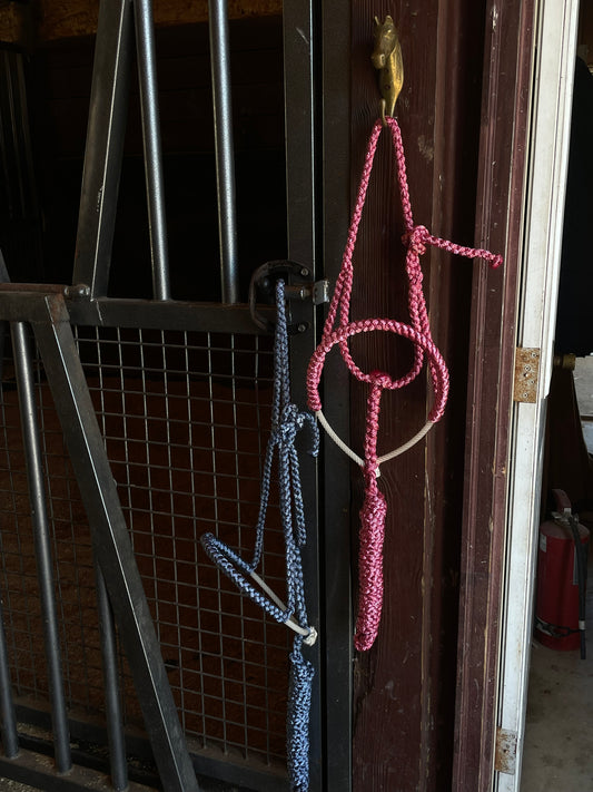 Lariat Mule Tape Halter + Lead (braided nose)